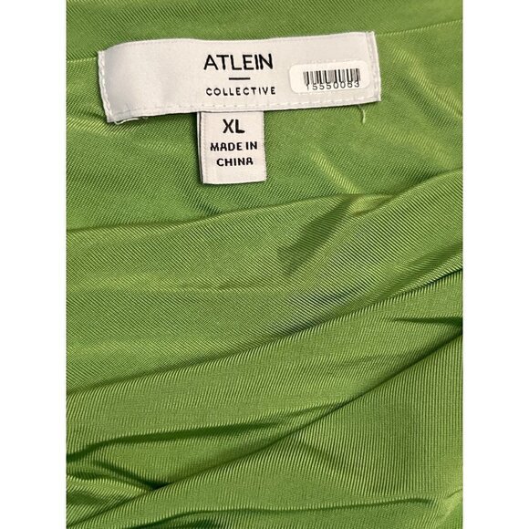 Atlein Collective One Shoulder Dress in Green XLarge Womens Jersey Mini - Picture 8 of 12